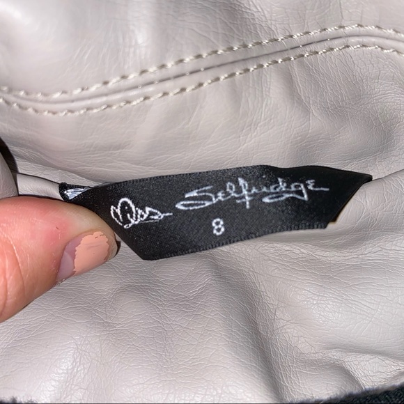 Beige Vegan Leather Biker Vest - Picture 3 of 5